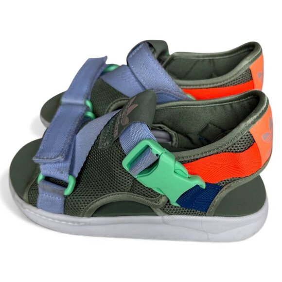 Adidas Originals 360 3.0 sandal in the Silver Green, Blue Dawn, and Beam Orange - Picture 3 of 7